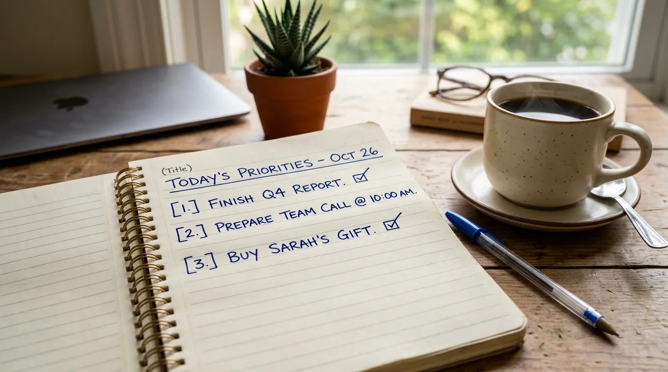 Best Daily Priorities Method: One Big Three Tasks